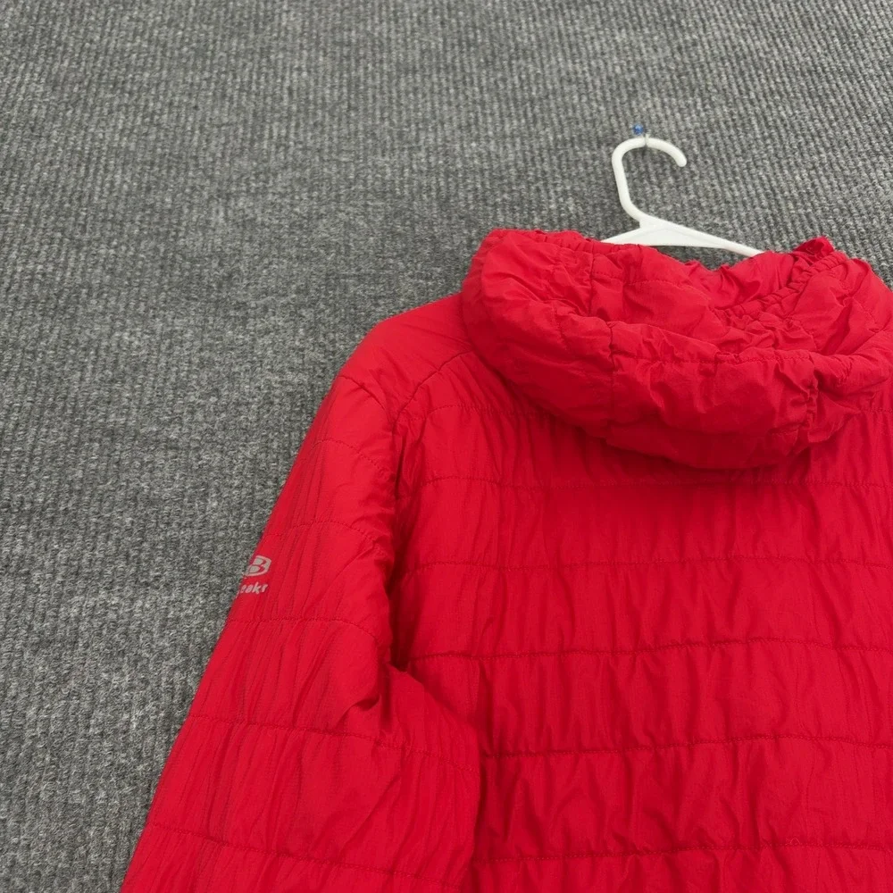 Icebreaker Jacket Mens XL Red Merino Wool Quilted Hooded Puffer Gorpcore Outdoor